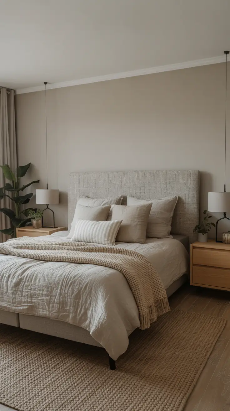 29 Neutrals Bedroom Ideas 2026 – Cozy, Earthy, and Moody Designs With Grey Bed and Black Accents