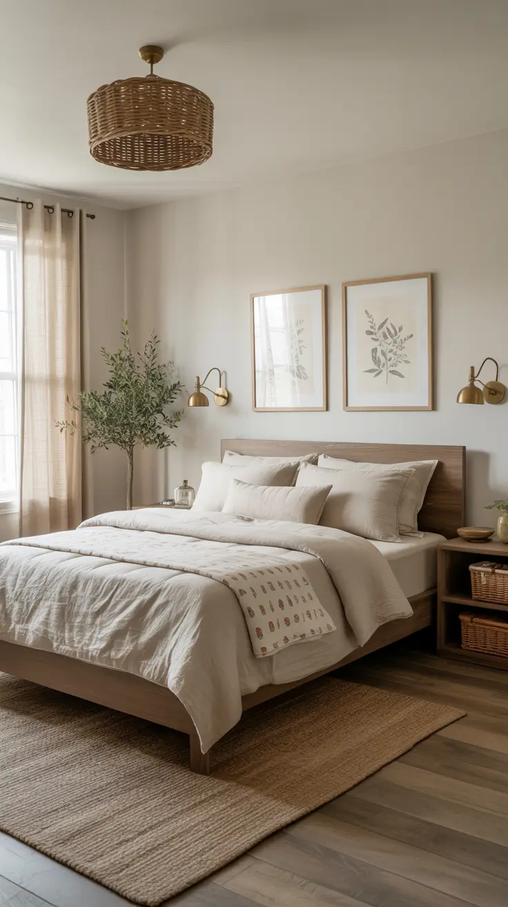 29 Neutrals Bedroom Ideas 2026 – Cozy, Earthy, and Moody Designs With Grey Bed and Black Accents