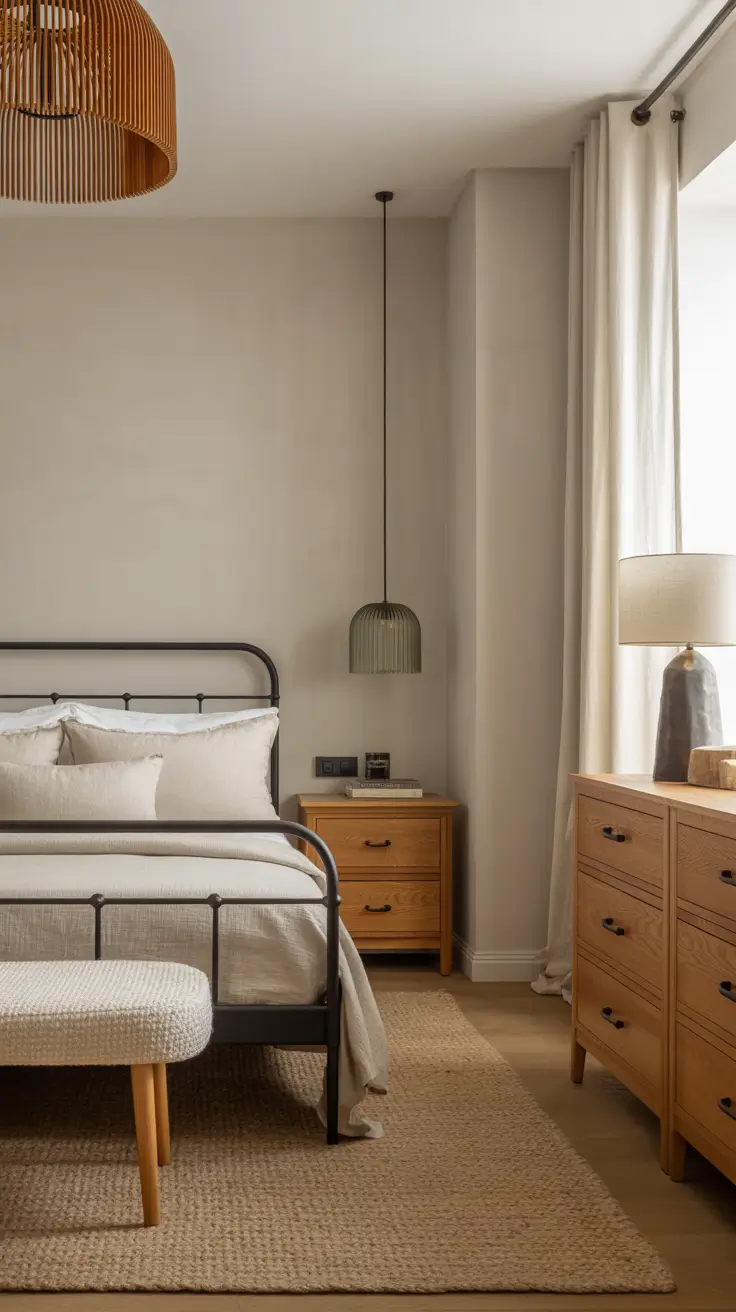 29 Neutrals Bedroom Ideas 2026 – Cozy, Earthy, and Moody Designs With Grey Bed and Black Accents