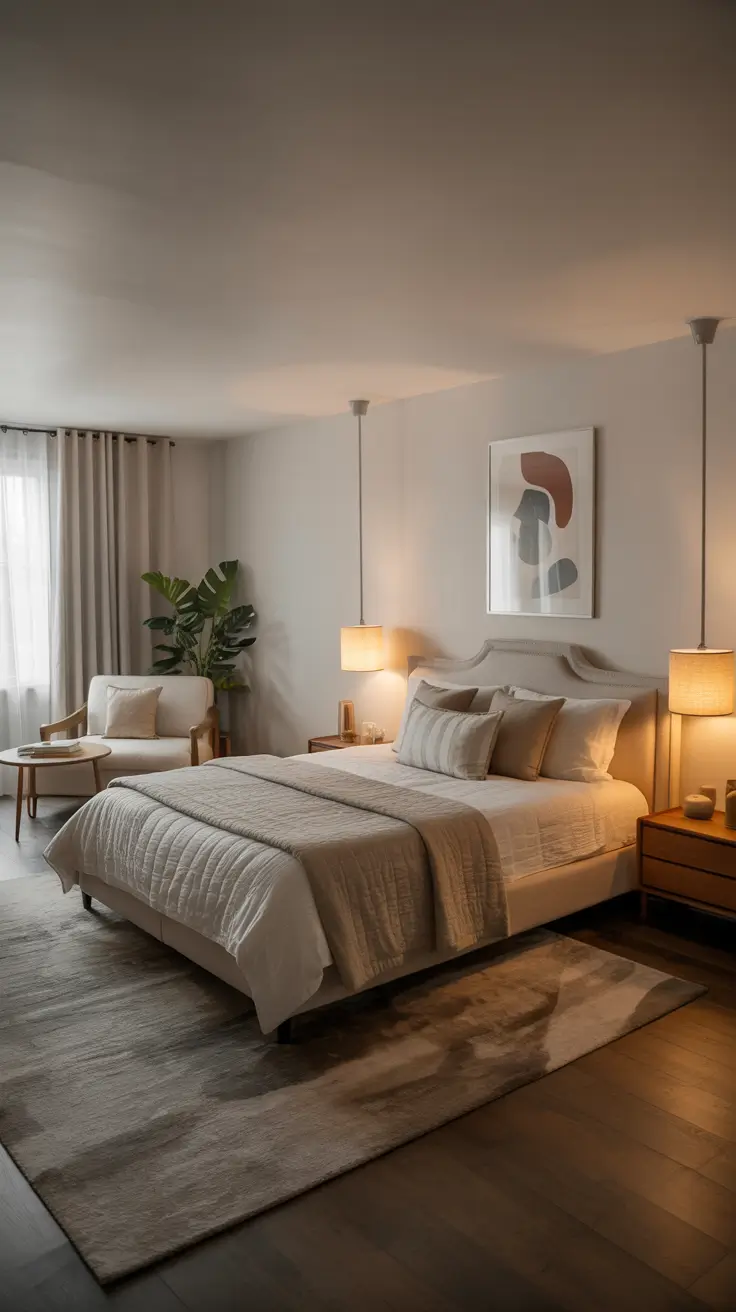 29 Neutrals Bedroom Ideas 2026 – Cozy, Earthy, and Moody Designs With Grey Bed and Black Accents