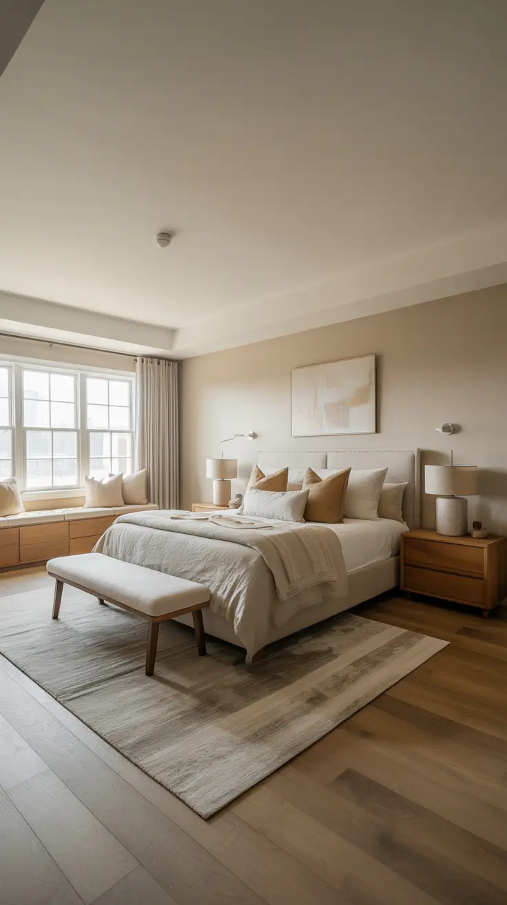 29 Neutrals Bedroom Ideas 2026 – Cozy, Earthy, and Moody Designs With Grey Bed and Black Accents