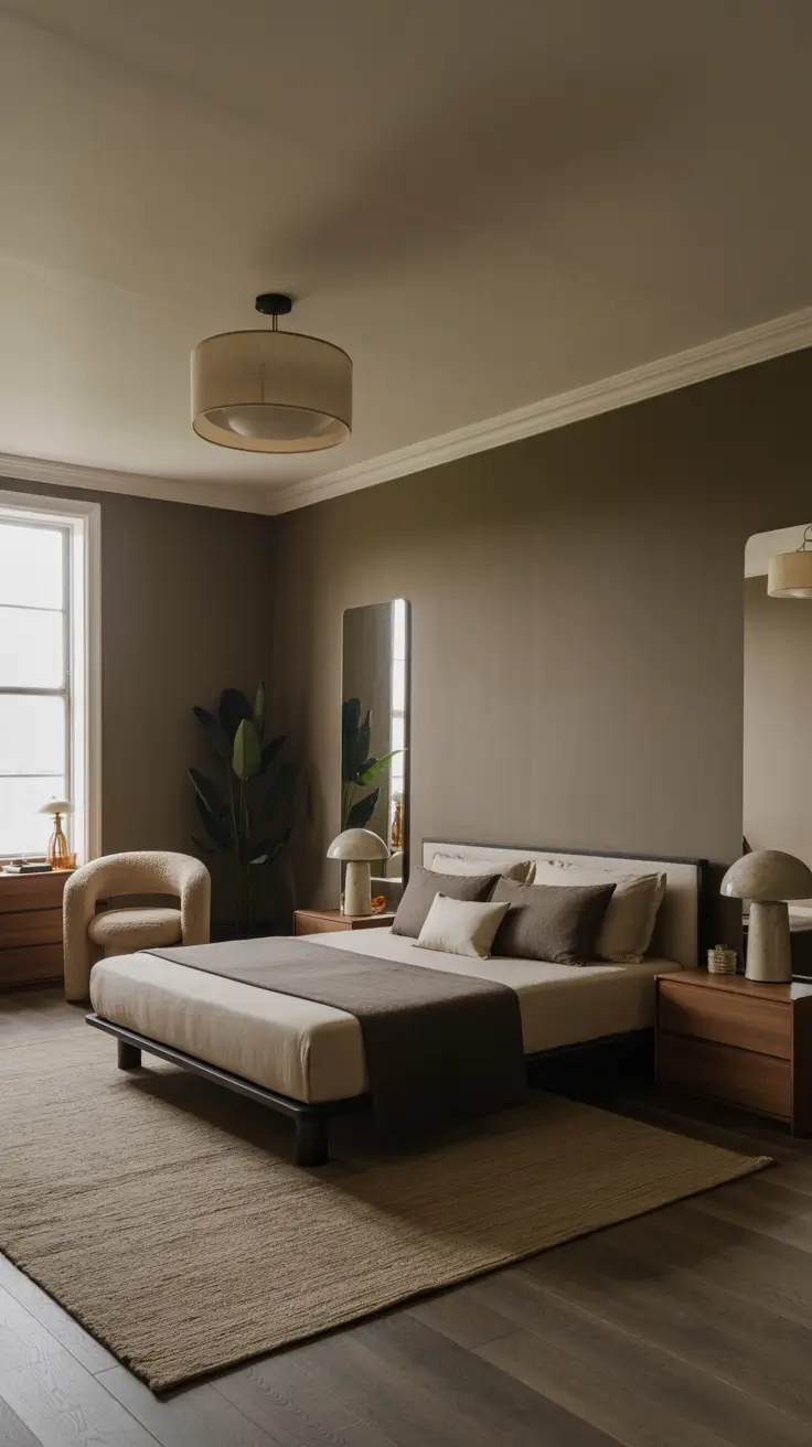 29 Neutrals Bedroom Ideas 2026 – Cozy, Earthy, and Moody Designs With Grey Bed and Black Accents