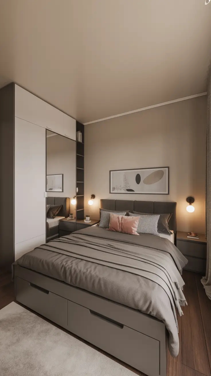 29 Neutrals Bedroom Ideas 2026 – Cozy, Earthy, and Moody Designs With Grey Bed and Black Accents