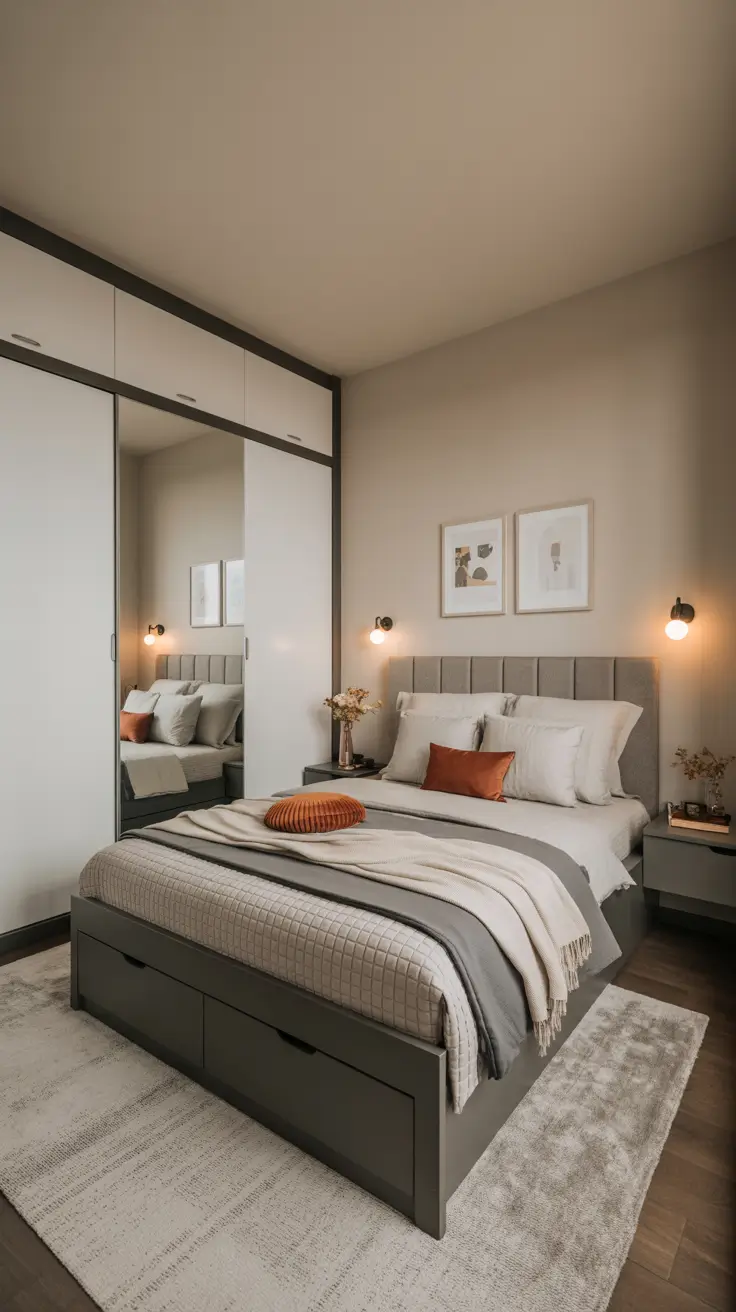 29 Neutrals Bedroom Ideas 2026 – Cozy, Earthy, and Moody Designs With Grey Bed and Black Accents