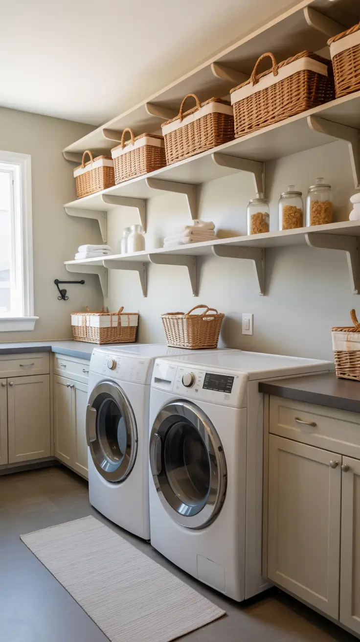 30 Laundry Room Shelves Ideas 2026: Creative, Modern, and Functional Storage Solutions