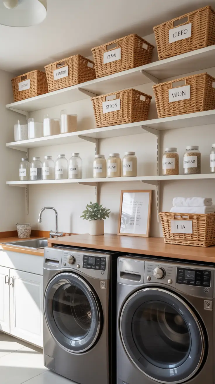 30 Laundry Room Shelves Ideas 2026: Creative, Modern, and Functional Storage Solutions