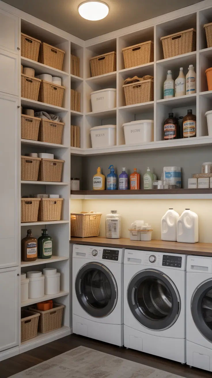 30 Laundry Room Shelves Ideas 2026: Creative, Modern, and Functional Storage Solutions