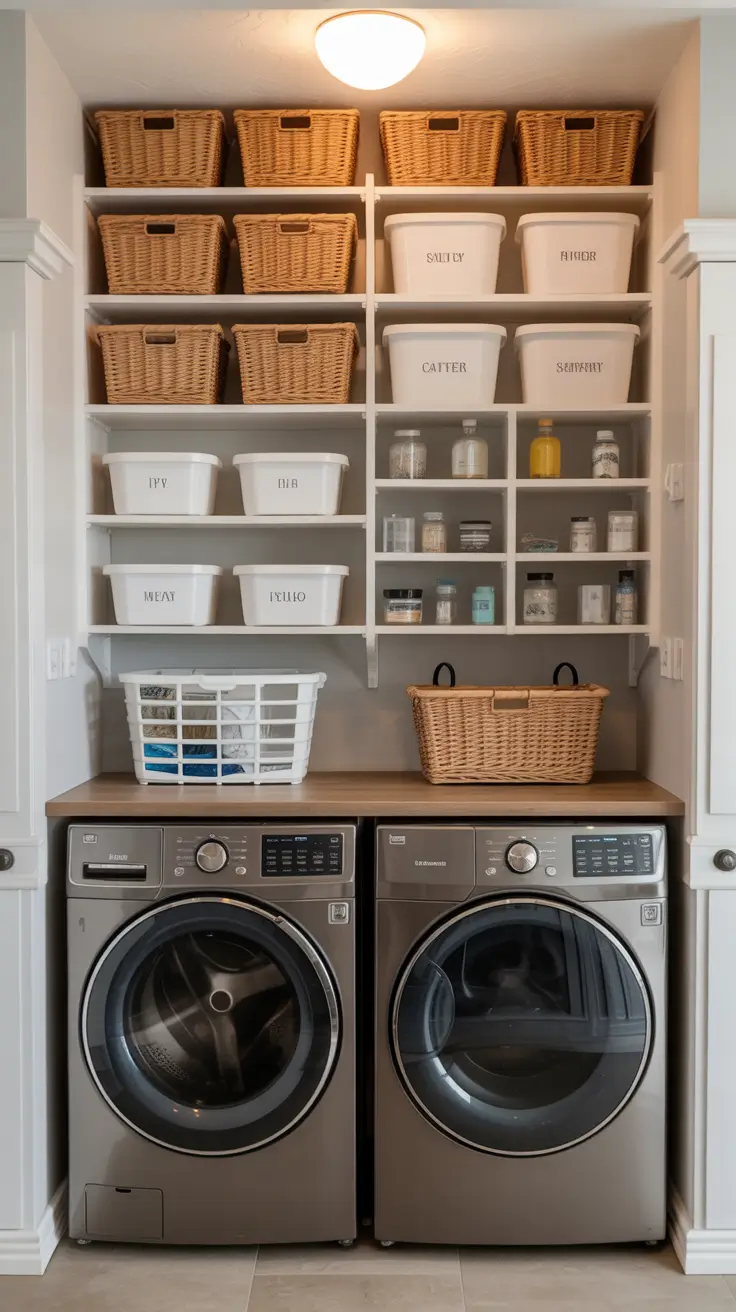 30 Laundry Room Shelves Ideas 2026: Creative, Modern, and Functional Storage Solutions