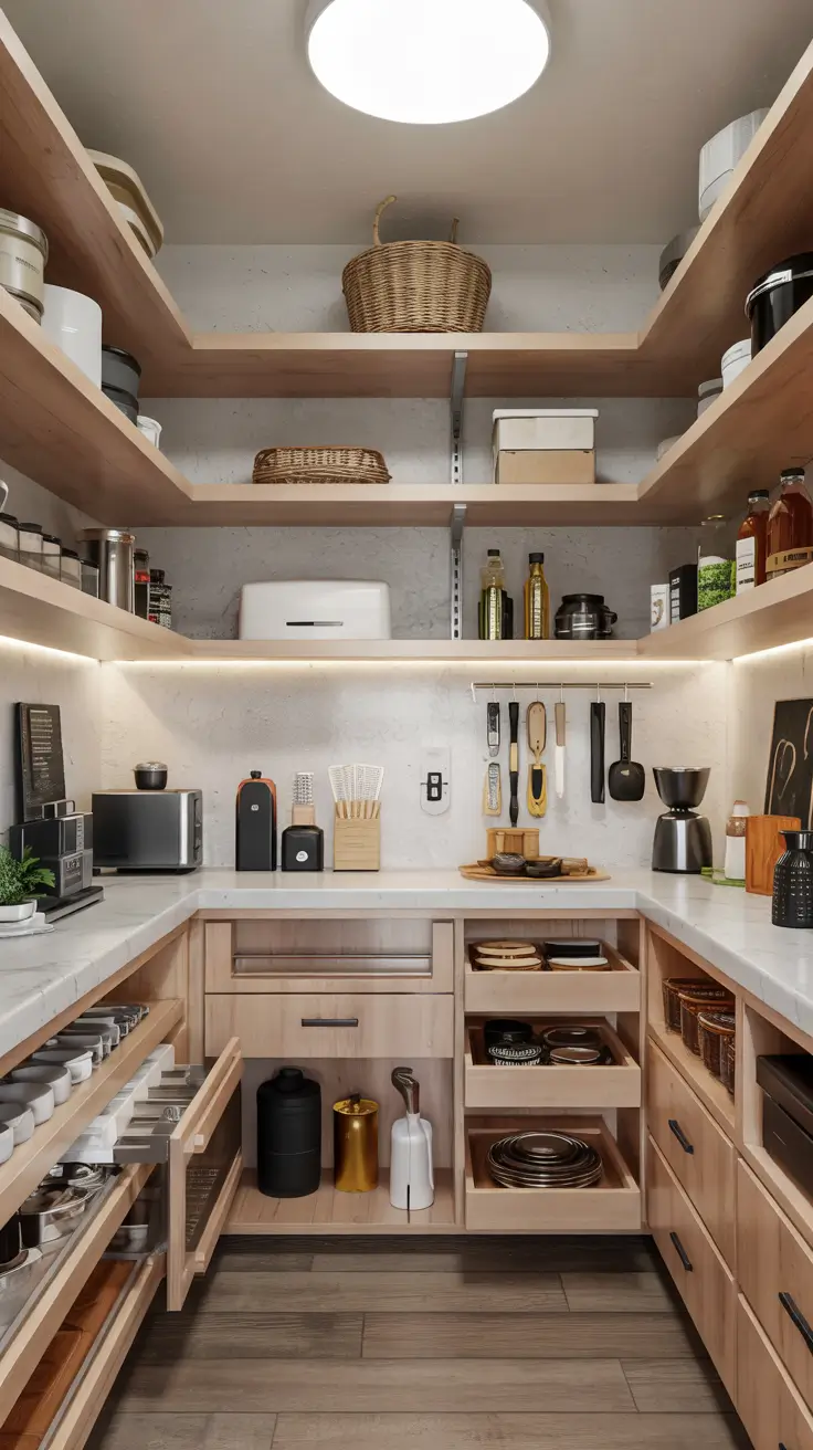 32 Walk In Pantry Ideas 2026 - Modern Layouts, Storage Inspiration, and Minimalist Designs