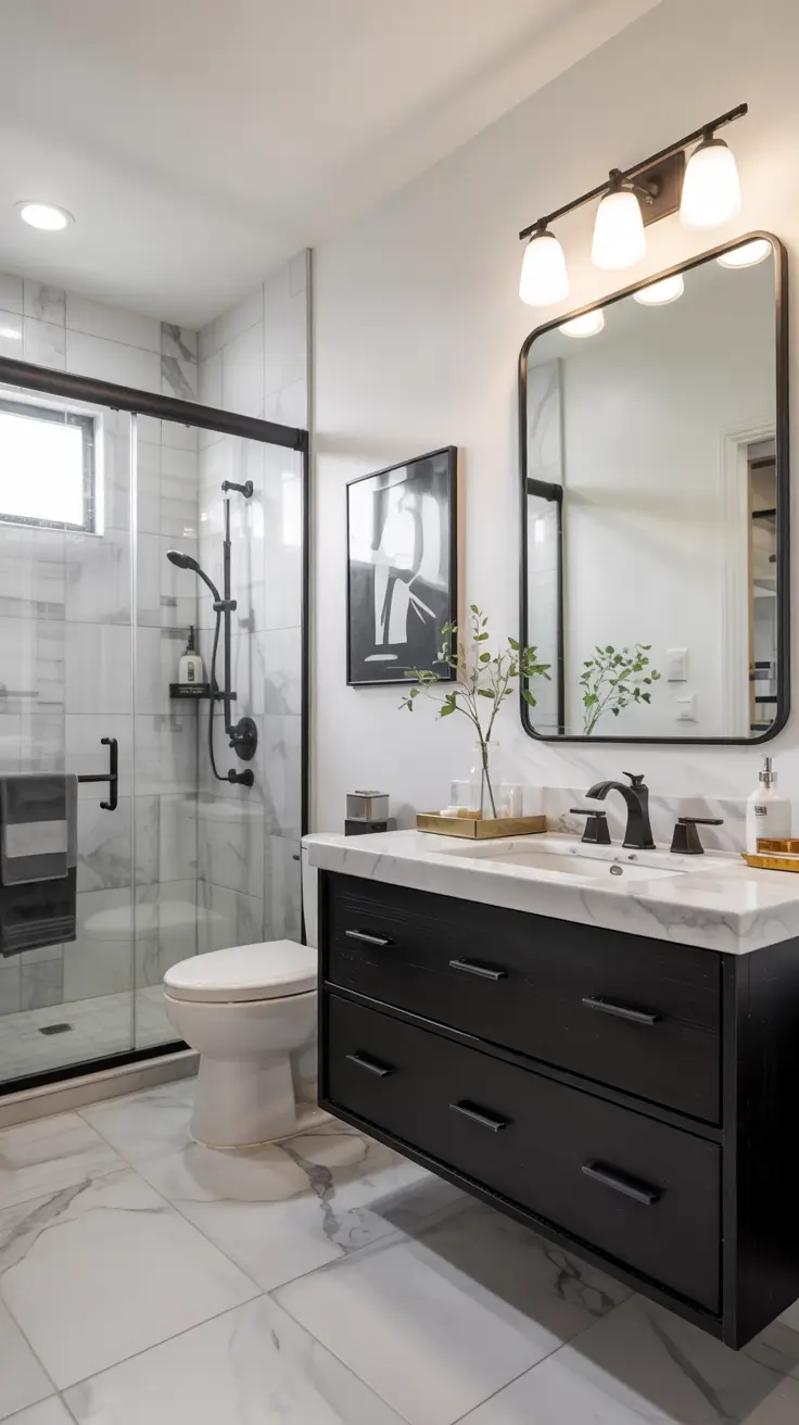 35 Black And White Bathroom Ideas 2026 Modern Luxury And Timeless Design