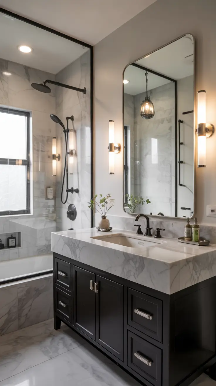 35 Black And White Bathroom Ideas 2026 Modern Luxury And Timeless Design