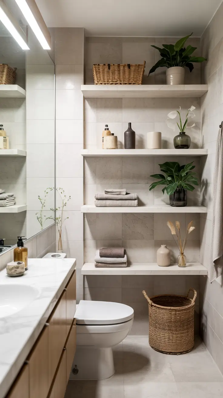 31 Bathroom Shelves Ideas 2026 for Creative Wall Storage and Modern Bathrooms