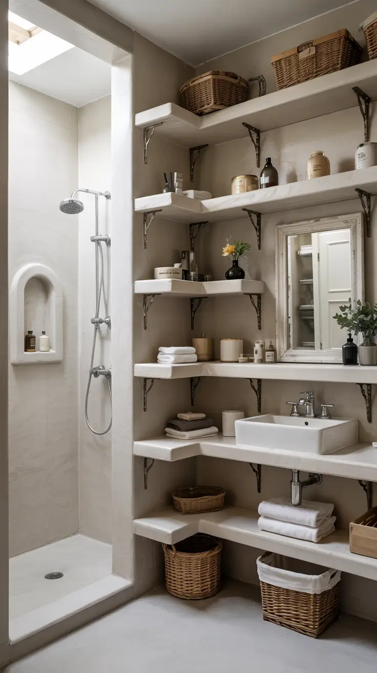 31 Bathroom Shelves Ideas 2026 for Creative Wall Storage and Modern Bathrooms