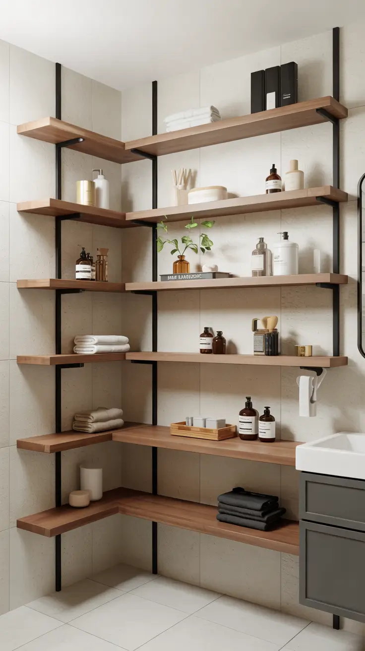 31 Bathroom Shelves Ideas 2026 for Creative Wall Storage and Modern Bathrooms
