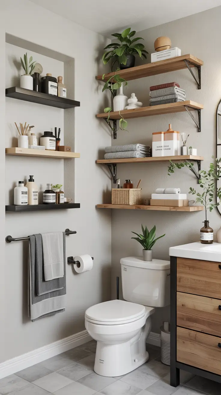 31 Bathroom Shelves Ideas 2026 for Creative Wall Storage and Modern Bathrooms