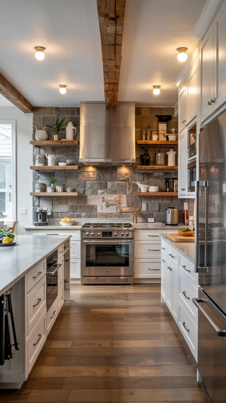 15 Stone Wall Kitchen Ideas 2026 For Farmhouse And Rustic Style Inspiration