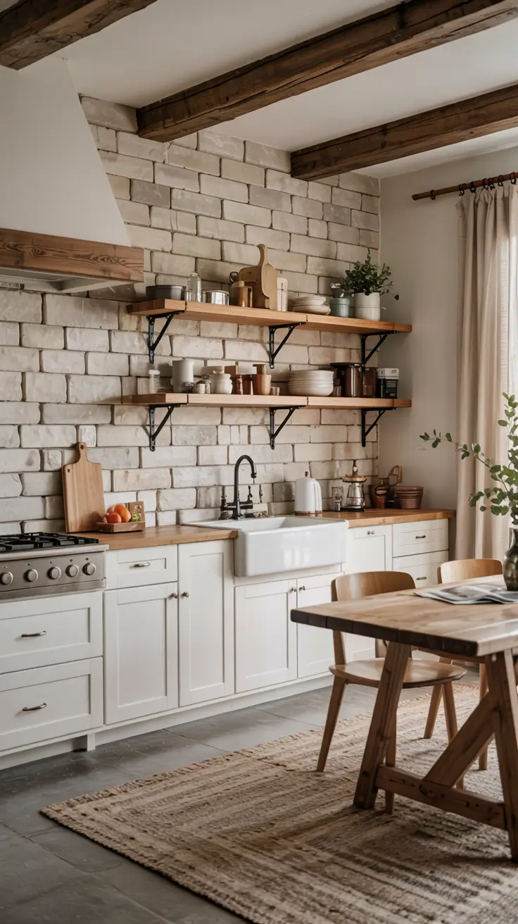 15 Stone Wall Kitchen Ideas 2026 For Farmhouse And Rustic Style Inspiration